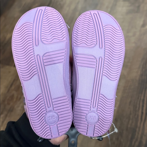 Disney Frozen Purple Glitter Slip-on Shoes (Indoor/Ourdoor) Toddler 7/8 - Picture 3 of 3